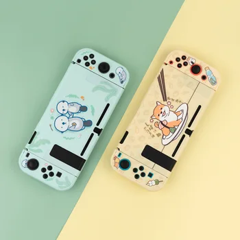 GeekShare За Nintendo Switch/Lite под формата На Миди Мек Силиконов Защитен Калъф във формата на Миди Преминете Интимни Аксесоари Minase/Bg - Shiba Inu Pattern