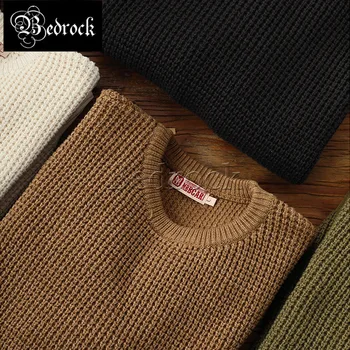 MBBCAR гофрети, пуловер за мъжете, топъл пуловер от чист памук, груб метод е задължителен за употреба, измити тежък пуловер 673