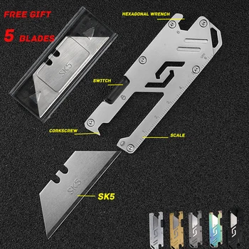 ЕРП Универсален нож Външни Ножове за Самозащита Чантата си Нож, За да се Кредитни Карти, Открит Мультитул Военни Кредитни Инструменти Висулка Ръчни инструменти
