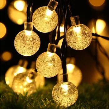 НОВ 20/30/50 Led Кристална топка LED Слънчева Светлина Мощност на Led Венец Приказни Светлини Слънчеви Гирлянди Градина Коледен Декор За Улицата
