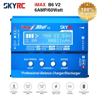 Оригинален SKYRC IMAX B6 V2 6A 60 W Баланс Зарядно Устройство Разрядник За NiMH NiCd LiHV NiCd PB Литиево-йонна Батерия Зарядно Устройство за Батерии DJI
